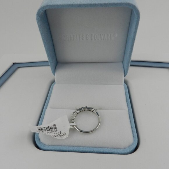 Charles & Colvard Moissanite Band 1/2 ct. t.w. Diamond Equivalent 14K White Gold - Picture 4 of 4